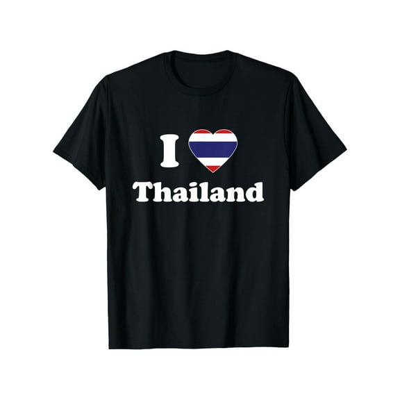 I Love Thailand I Heart Thailand Thai T-Shirt Perfect Summer Printed Casual 180g Fabric Weight 100% Cotton S-XXXL Casual Tees For Men, Casual and Stylish Gift Idea T-shirt