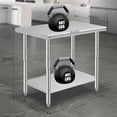 thumbnail image 3 of 36x24x35 In NSF Stainless Steel Prep Table 2-Tier Commercial Workbench with Adjustable Undershelf and Hook Heavy Duty Kitchen Table for Restaurant and Home, 3 of 7