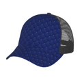 thumbnail image 6 of Lsque Navy Blue Printed Trucker Hat - Baseball Cap for Men Women - Breathable Mesh Side, Adjustable Fit - for Casual Wear, 6 of 7