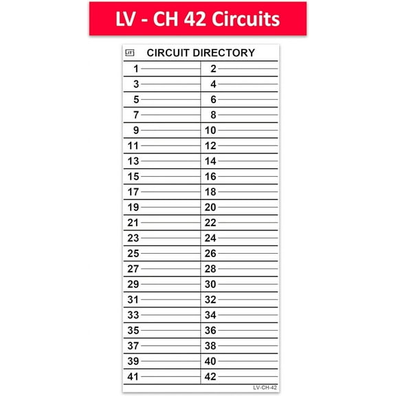 LV Replacement for Eaton Cutler Hammer Electrical Circuit Breaker Fuse Panel Directory Labels Stickers CKTDIR (42 Circuits 2 Pcs)
