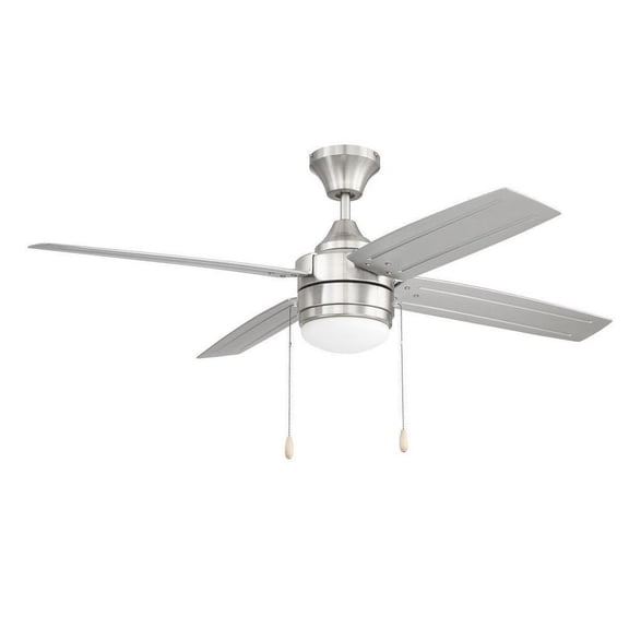 Litex - Aikman - 4 Blade Ceiling Fan with Light Kit-16.75 Inches Tall and 52