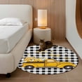 thumbnail image 2 of Round Rug 3.3Ft Washable Non-Slip, Yellow Truck Circle Area Rugs for Living Room Bedroom, Farmhouse Bee Daisy Black White Buffalo Plaid Indoor Floor Mats Carpet Runner for Home Decor Aesthetic, 2 of 8
