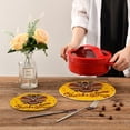 thumbnail image 6 of SKYSONIC Thanksgiving Turkey Cartoon Pot Holders Trivets, 2 Pcs Heat Resistant Trivets,Maple Leaf Cotton Thread Weave Mats for Hot Pads Pans Pot Bowl Teapot for Kitchen Decor, 6 of 7