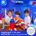 thumbnail image 3 of Aeródromo galáctico W&O con luces LED: fuerte espacial inflable para niños de 3 a 12 años que se infla en segundos creando una experiencia galáctica inmersiva (ventilador no incluido), 3 of 6