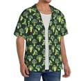 thumbnail image 2 of Sikiie Broccoli 3 Men's Wrinkle Free Untucked Cuban Shirt Business Casual Button Down Shirts Short Sleeve ShirtX-Large, 2 of 5