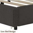 thumbnail image 4 of 4 EVER WINNER Queen Size Bed Frame, Boucle Upholstered Bed Frame with Headboard, Gray Queen Bed Frame, Gray, 4 of 6