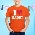 thumbnail image 2 of NAFUU Kids Toddler Boys Girls T-Shirts I Love Daddy Prints Short Sleeve O-Neck Tops Father's Day Casual Summer Tees Blouses For Boys Trendy Sizes 3-4 Years, 2 of 4