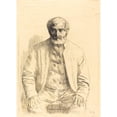 thumbnail image 3 of Alphonse Legros 14x18 Black Modern Framed Museum Art Print Titled - Old Man Seated (Vieillard Assis), 3 of 5