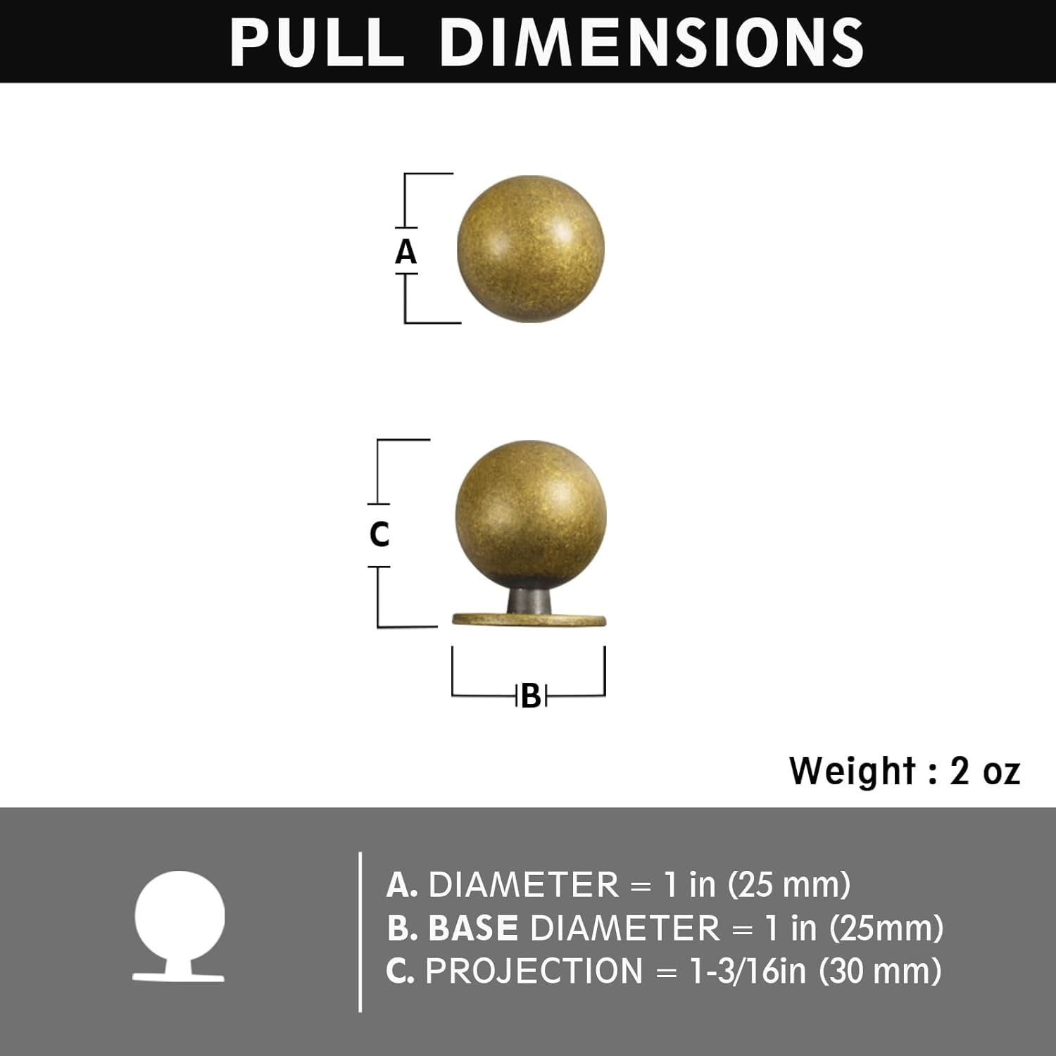 Set of 12 -Sleek Round Antique Brass Cabinet Knobs - Retro and Minimalist Hardware for Stylish Home Enhancement 1 Inch Diameter