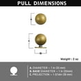 thumbnail image 6 of Goo-Ki 12 Pack 1"Diameter Vintage Antique Brass Zinc Alloy Cabinet Knobs Cabinet Handles Hardware for Bedroom, Kitchen, 6 of 7