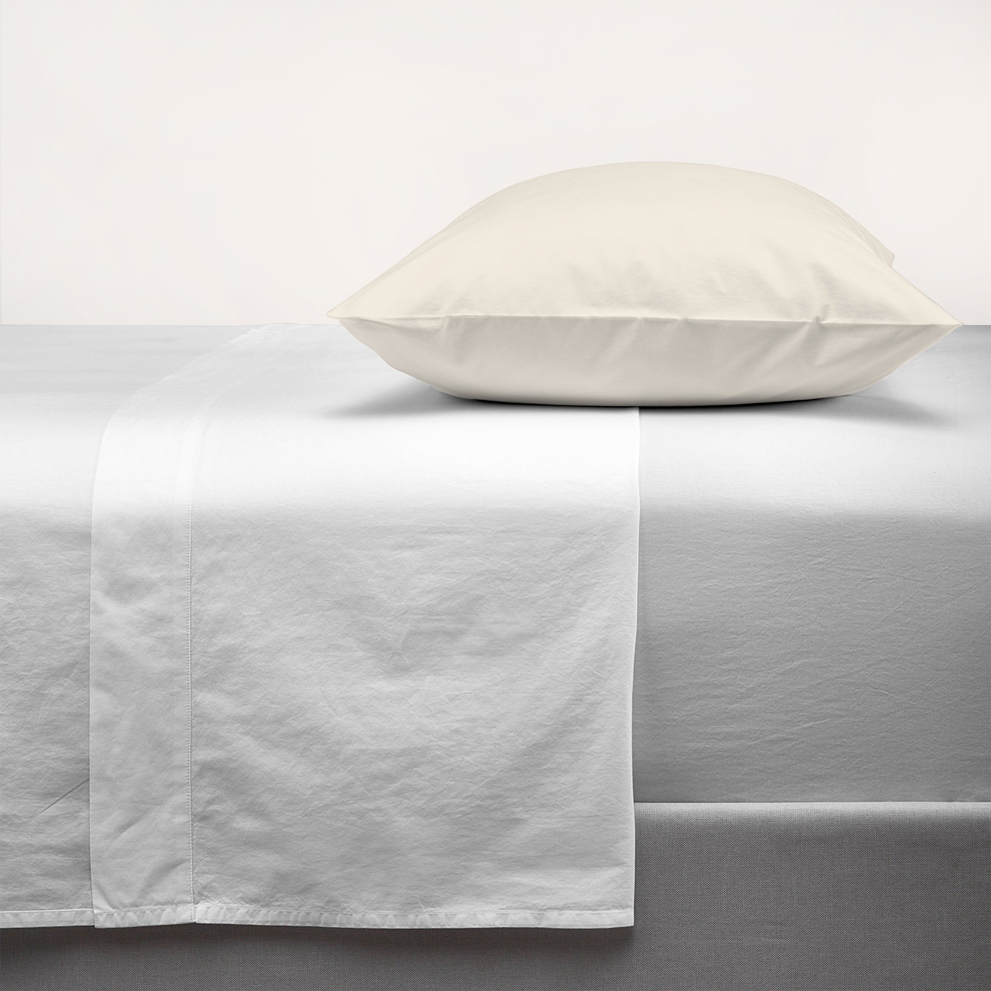 Purity Home 100% Organic Cotton King Ivory Percale Pillowcases, 300 Thread Count Breathable, Super Soft, & Cozy 2-Piece Set