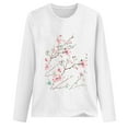 thumbnail image 4 of Pompotops T-shirt à Manches Longues et Col Rond Imprimé pour Femmes, 4 of 7