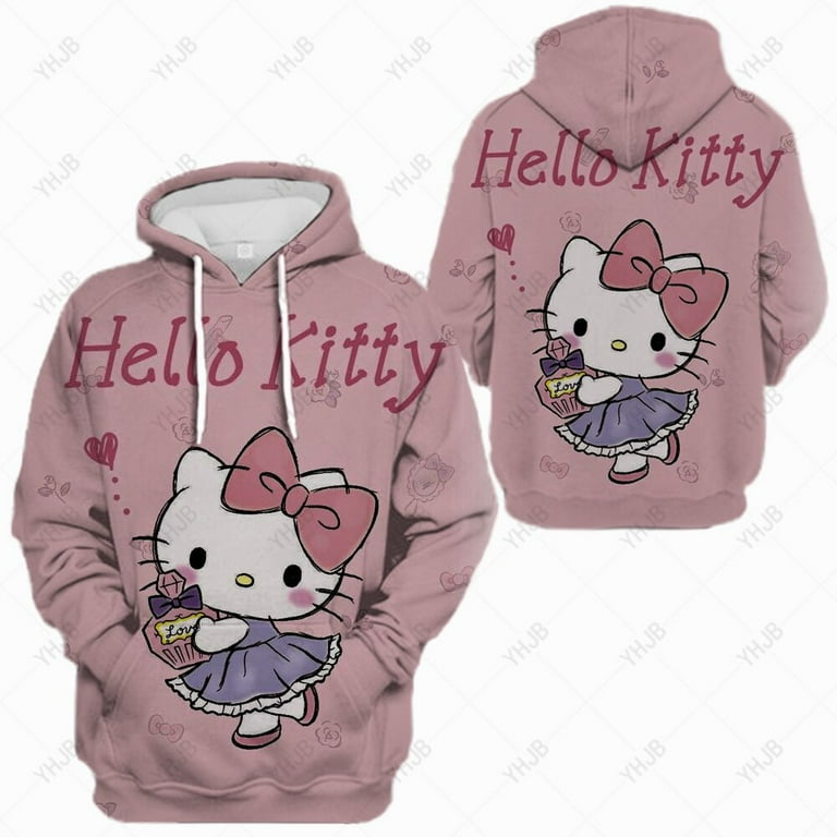 Hello kitty hoodie mens top