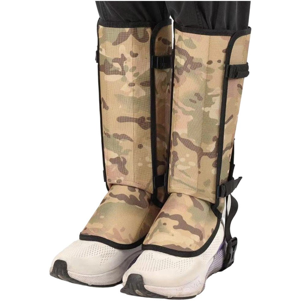 Hsqqdc Adjustable Snake Gaiters Water-Resistant Outdoor Leg Protection Guards for Hiking Camouflage 1 Pair