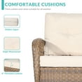 thumbnail image 6 of MEETWARM Outdoor Wicker Rocking Chair, Rattan Patio Rocker Chairs with Cushions and Steel Frame - Beige, 6 of 8