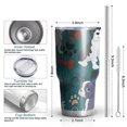 thumbnail image 6 of 30oz Boston Terrier with Bones and Paws Tumblers Stainless Steel Tumbler with Lid and Straw,Vacuum Insulated Double Wall Travel Tumbler Cups Mug with Cleaning Brush for Coffee,Tea, 6 of 7