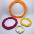 thumbnail image 5 of Anillo de ratán beige y blanco para Navidad, festival en casa, guirnalda colgante para puerta, decoración, círculo de ratán, corona de flores artificiales de bricolaje, 5 of 5