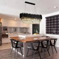 thumbnail image 3 of Black K9 Crystal Chandelier,13 Lights Rectangular Luxury Ceiling Hanging Lighting for Living  Kitchen Island (L48''-13 Lights) My Lux Decor Round, 3 of 4