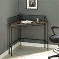 thumbnail image 2 of 42" Industrial Metal and Wood Corner Writing Desk - Dark Walnut, 2 of 5