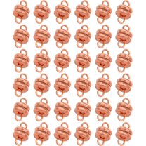 The Beadsmith Copper-Plated Magnetic Clasps – Brass Jewelry Findings, 6 x 4.5 mm, 36 Set