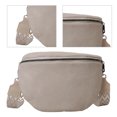 thumbnail image 3 of husxh Women Trendy Crossbody Bag Pu Leather Chest Bag Stylish Hobo Bag Solid Color Half Moon Crossbody Bag Adjustable Wide Strap Ladies Commuting Bag, 3 of 9