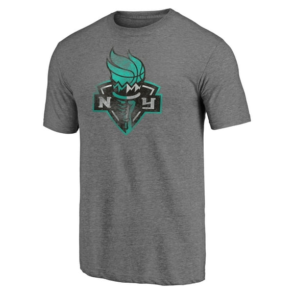 Men's Gray New York Liberty Distressed Team Tri-Blend T-Shirt