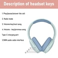 thumbnail image 4 of Ausyst Electronics Gift Bluetooth Headphones Over-Ear Lightweight Wireless Headphones Hi-Fi Stereo Foldable For Travel School Supplies Clearance, 4 of 6