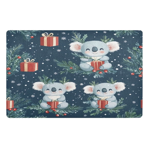 BZSMCE Floor Mats 32x20in Cute Christmas Koalas Pattern Creativity Doormats