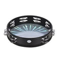 thumbnail image 1 of OUSITAID 10 Pouces Tambour en Bois Radiant Cloche Main Tambour avec Double Rangée Jingles Réfléchissant Tambour Tête Percussion Instrument de Musique Jouet, 1 of 7