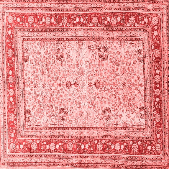 Ahgly Company Indoor Square Persian Red Traditional Area Rugs, 4' Square