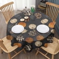 thumbnail image 3 of Patterned Pumpkins Halloween Pattern Round Tablecloth 60"x60",Wrinkle Wipeable Table Cloth for Kitchen Dining Room Picnic Patio Party, 3 of 6