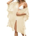 thumbnail image 4 of SAYFUT Women's Cardigan Cover Ups Ruffled Sheer Swimsuit Beach Cover Up Lightweight Summer Kimono Cardigan for Swimwear, 4 of 5