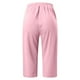 thumbnail image 3 of Pantalones deportivos de mujer de color liso y cintura media - Cintura elástica, diseño informal y estilizado - Pantalones para el día a día, el entrenamiento y las vacaciones, 3 of 4