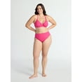 thumbnail image 2 of Time and Tru Women’s and Women's Plus Hi Cut High Rise Bikini Bottoms, Sizes XS-2X, 2 of 6