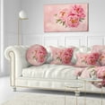 thumbnail image 3 of Designart Peony Flowers in Vase on Pink - Floral Throw Pillow - 12x20, 3 of 5