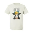 thumbnail image 2 of Good Food Good Mood Funny Cute Cow Animal Lover Men's Graphic T-Shirt, White, Small, 2 of 3