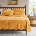 thumbnail image 2 of The Pioneer Woman Eloise Floral Velvet Quilt, Full/Queen, Amber Yellow, 2 of 9