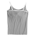 thumbnail image 4 of JULMCOMO White Womens Tank Tops with Built In Bra Shelf Bra Camisoles Adjustable Spaghetti Strap Tank Tops Workout Plus Size Cami Undershirts S, 4 of 6