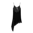 thumbnail image 2 of Women's Lace Vest V Neck Casual Camisoles Sleeveless Asymmetric Bottom Blouses Straps Vest Dress, 2 of 15