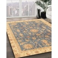thumbnail image 3 of Ahgly Company Machine Washable Indoor Rectangle Abstract Dark Almond Brown Area Rugs, 8' x 12', 3 of 7