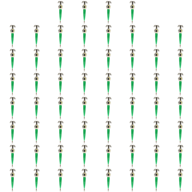 60uds. Señuelo con luz LED para pesca, cebo para peces, calamar, lámpara subacuática de mar, verde