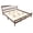 King + Walnut + Pine, variant on Traditional Style King Size Bed with Headboard and Footboard, Pinewood Bed with Strengthened Bed Frame,Natural