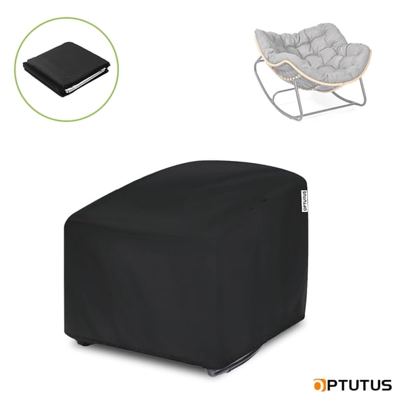 OPTUTUS Outdoor Papasan Rocking Chair Cover, Waterproof Patio Lounge Chair Cover, Heavy Duty UV-Resistant Furniture Cover, 44 x 38 x 30 Inch