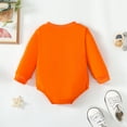 thumbnail image 3 of Kucnuzki Newborn Baby Girl Clothes 3 Months Fall Winter Bodysuit 6 Months Long Sleeve Solid Color Romper Bodysuit Orange, 3 of 6
