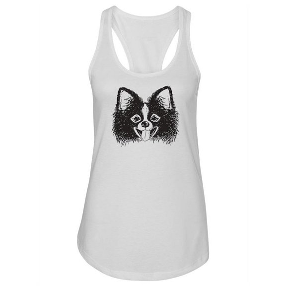 Pomeranian Sketch Impression Tank Women -Image by Shutterstock, Female Medium