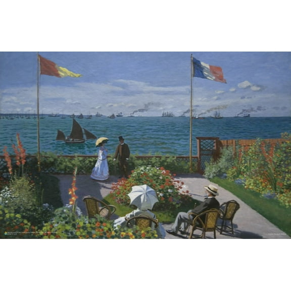 Claude Monet - Garden at Saint Addresse Poster 17" x 11"