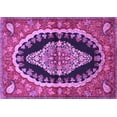 thumbnail image 1 of Ahgly Company Indoor Rectangle Medallion Purple Traditional Area Rugs, 7' x 9', 1 of 4