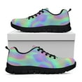 thumbnail image 6 of Psychedelic Print Comfortable Flats Rainbow Gradient Footware Black Sole Lace-Up Sneakers Women's Casaul Sneakers, 6 of 9