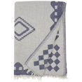 thumbnail image 1 of Bersuse 100% Cotton Bahamas Dual Layer Turkish Towel - 37x70 Inches, Dark Blue, 1 of 10