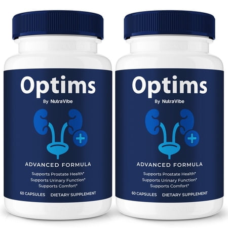 (2 Pack) Optims Capsules - Optims Prostate Support Formula with Natural Blend for Urinary Flow, Comfort & Balance | Easy-to-Swallow Daily Pills for Over-All Wellness (120 Capsules)
